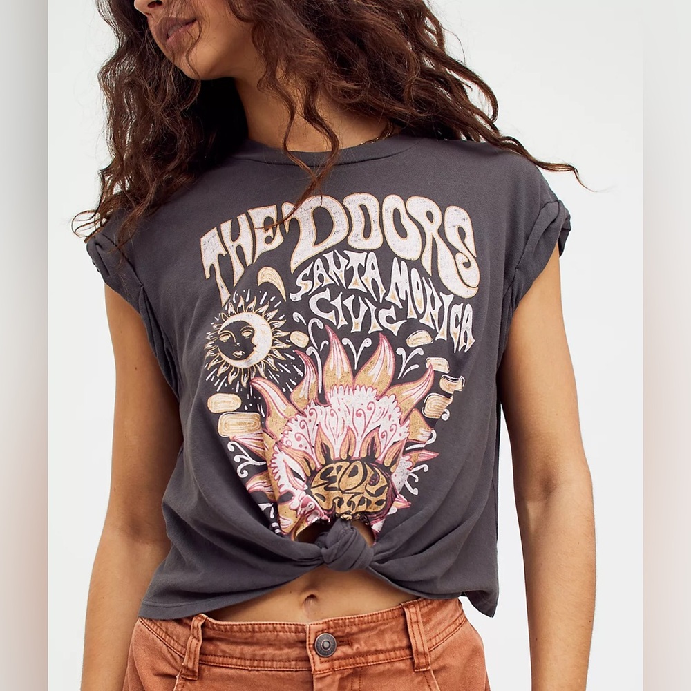Daydreamer x Free People “The Doors Santa Monica Civic” Love Rolled Sleeve Tee